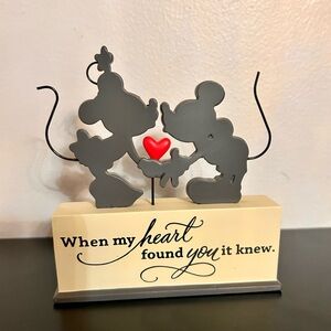 Mickey & Minnie Silhouette Love Figurine by Hallmark - Perfect Condition